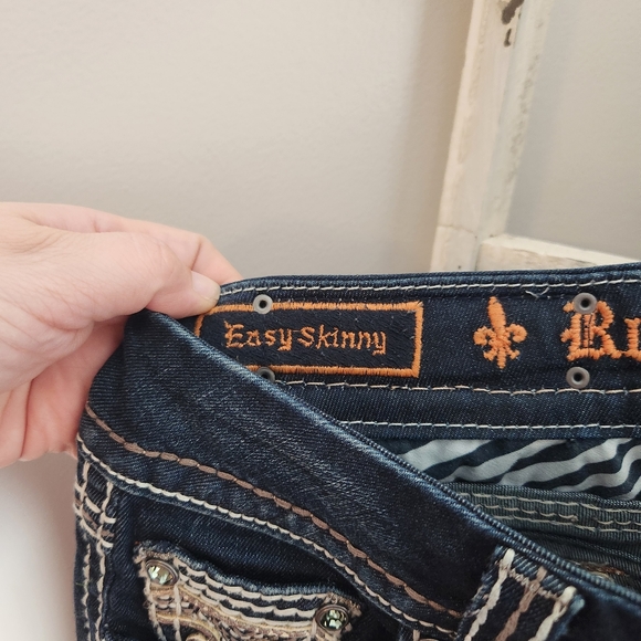 Rock Revival Jeans womens size 27 Easy Skinny Chile embellished - Picture 5 of 8